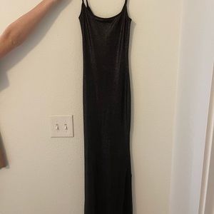 Skims black shimmer maxi dress new with tags